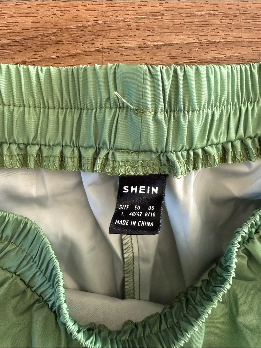 SHEIN Sage Green, Lavender & White Cropped Hooded Windbreaker Set